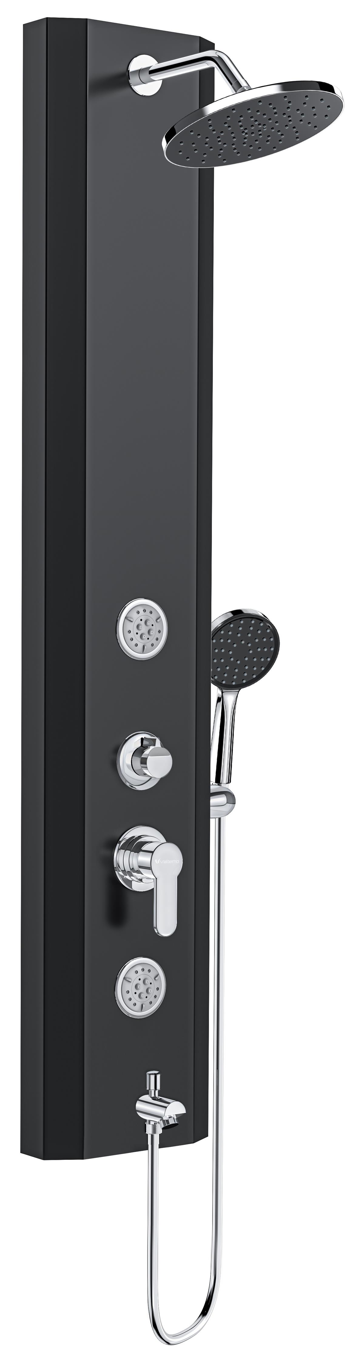 Valtemo VS-1210 Evora Black Round Panel El Duşu