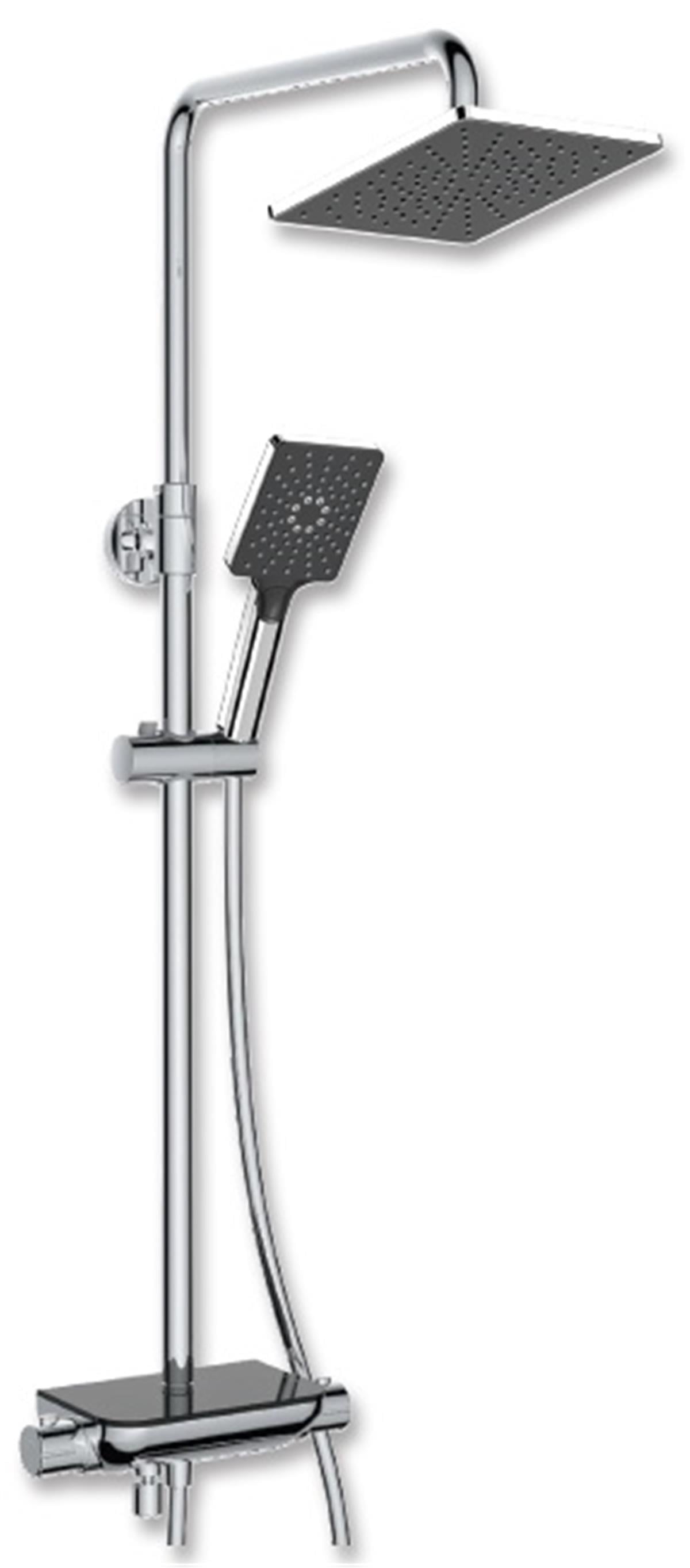 Valtemo VS-1340 Dora Chrome Black Rain Duş Seti (20)