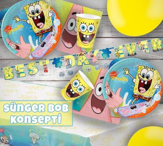 sünger bob doğum günü konsepti