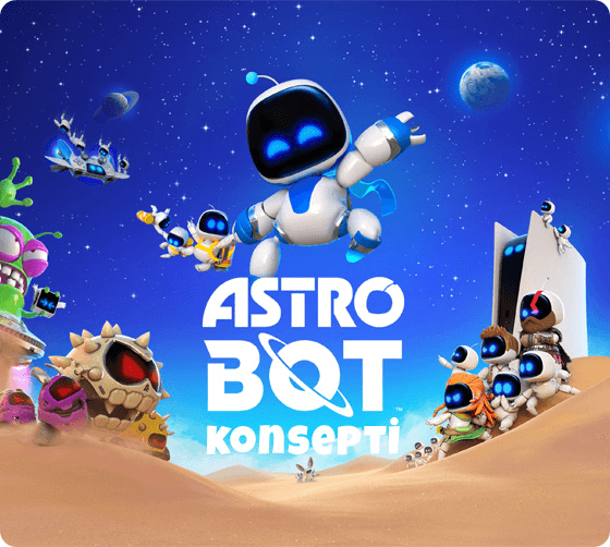 astro bot doğum günü konsepti