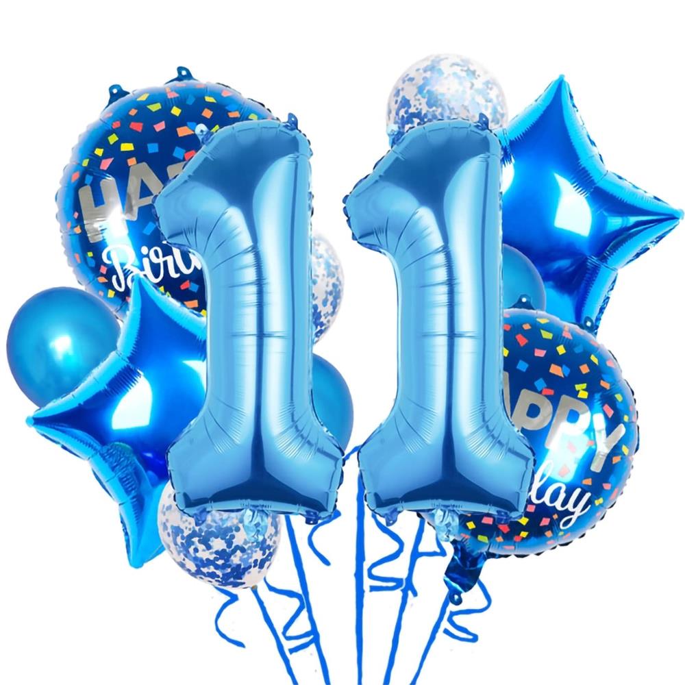11 Yaş Mavi Balon Seti