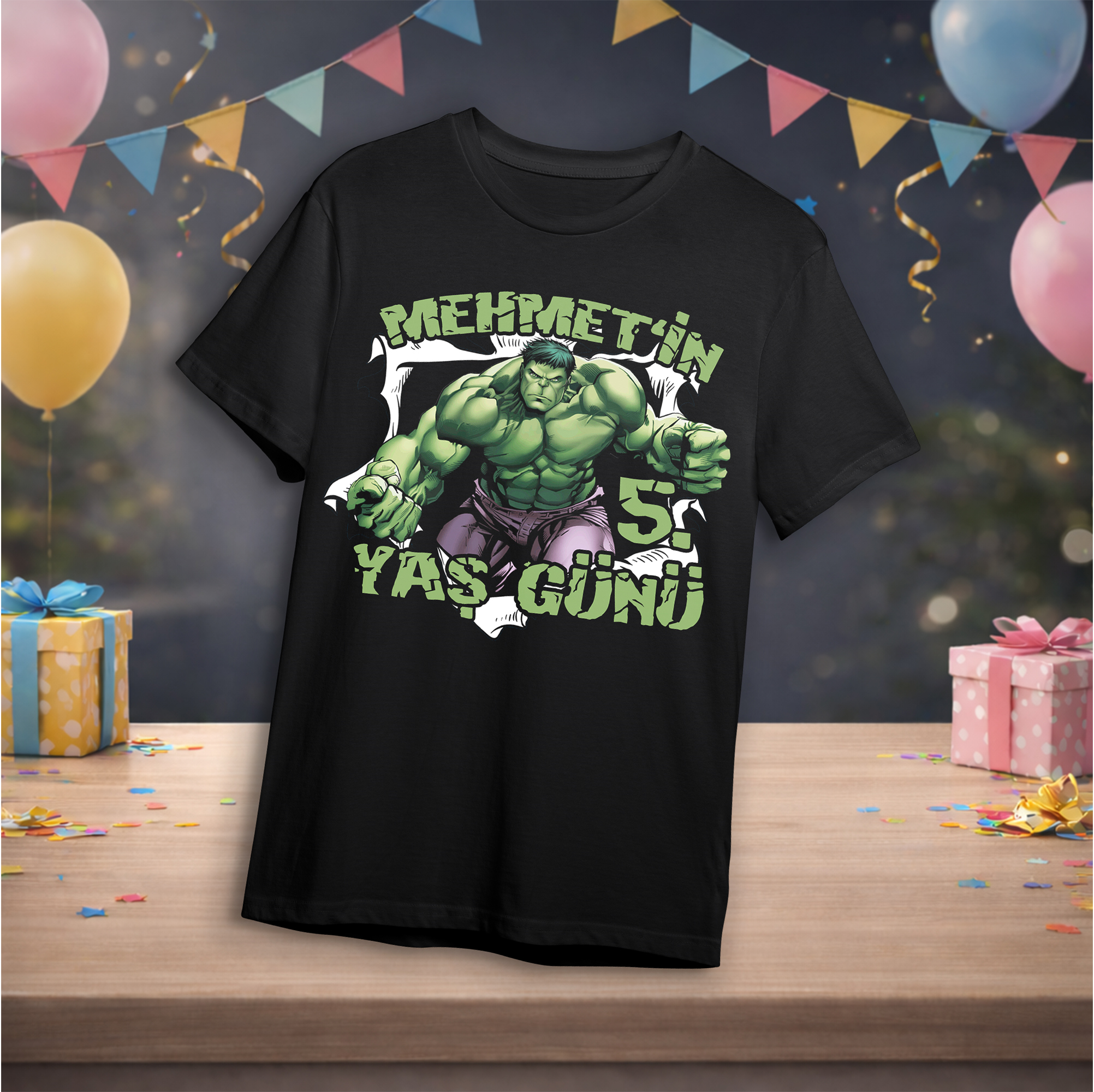 Hulk Temalı Kişiye Özel T-Shirt