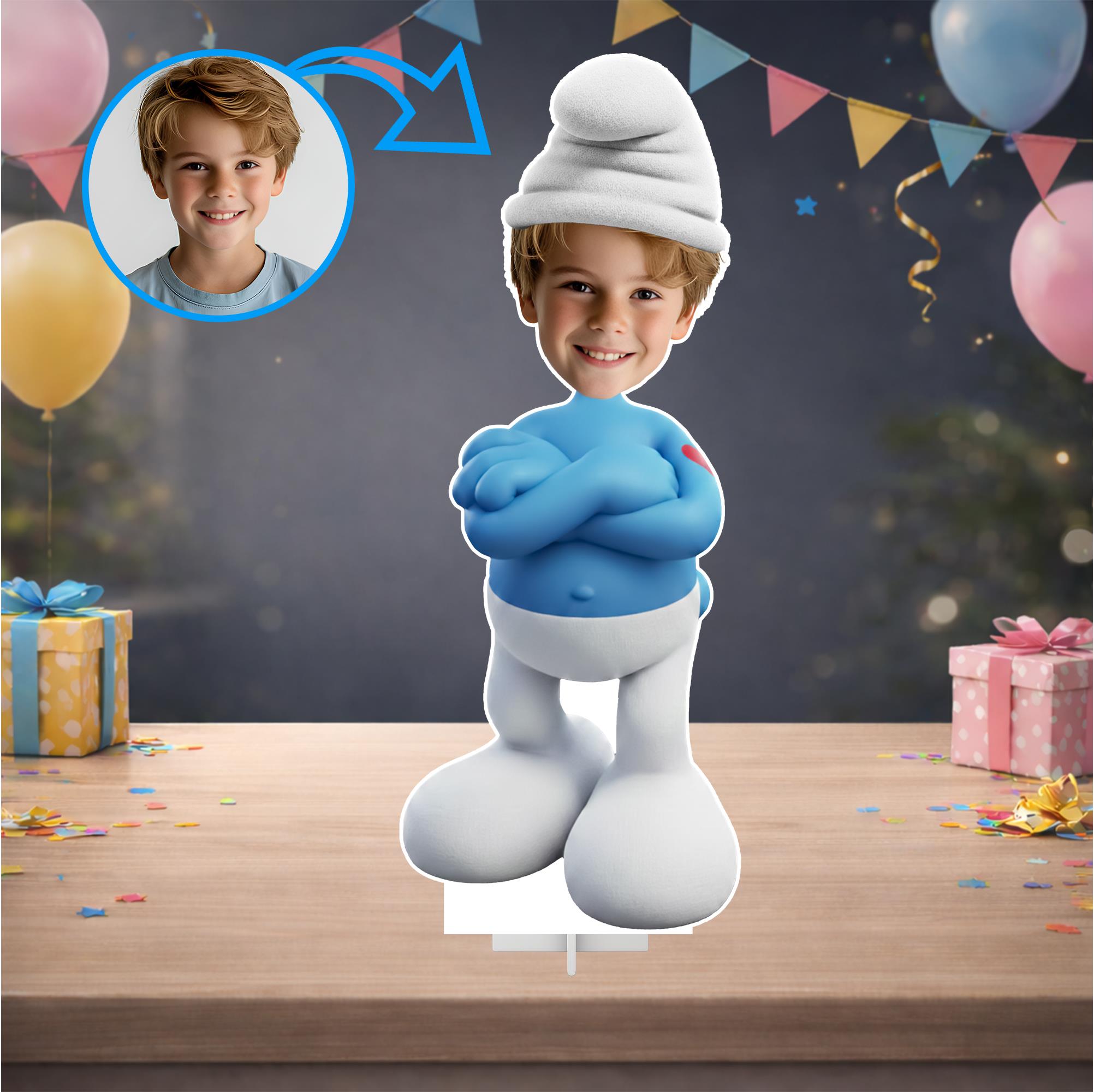 Kişiye Özel Şirinler Temalı Masa Panosu