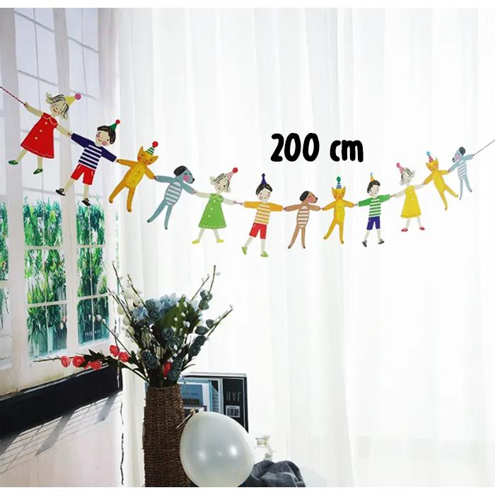 23 Nisan Çocukları Kağıt Asma Süs Seti - 180 cm