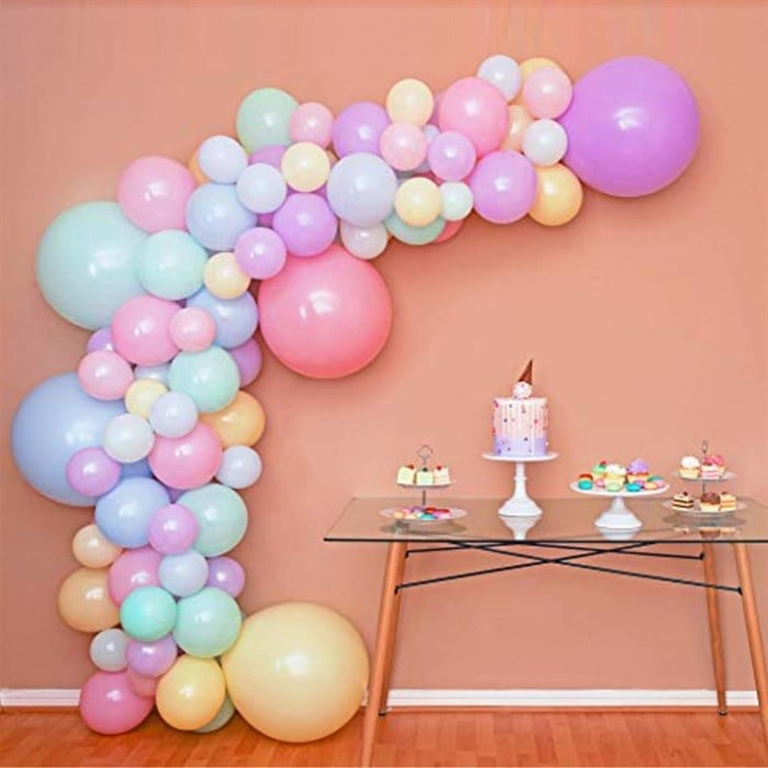 24 inc Makaron Balonlu Zincir Balon Seti - 5 metre