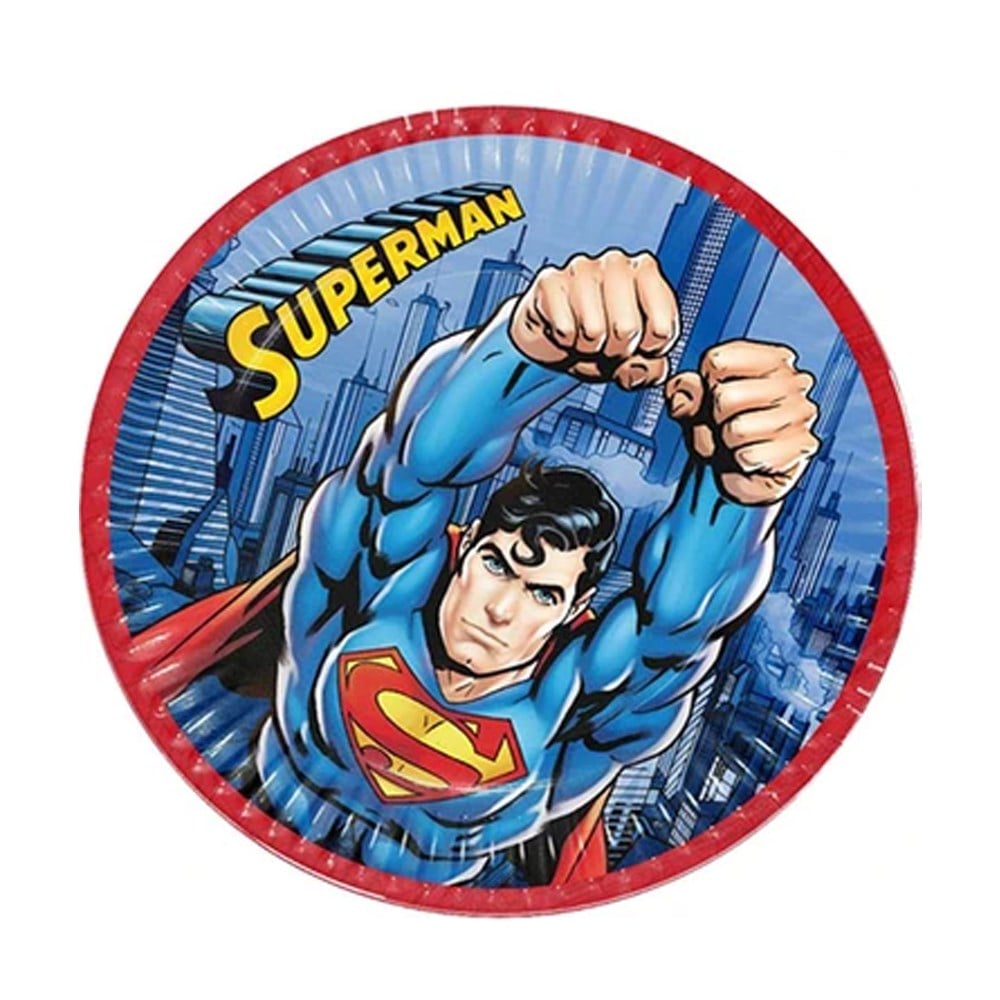 Superman Temalı Karton Tabak