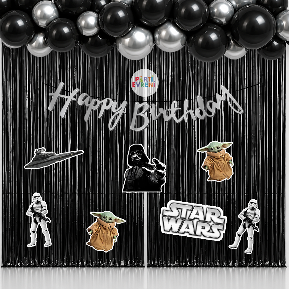 Star Wars Temalı Arka Fon Süsleme Seti