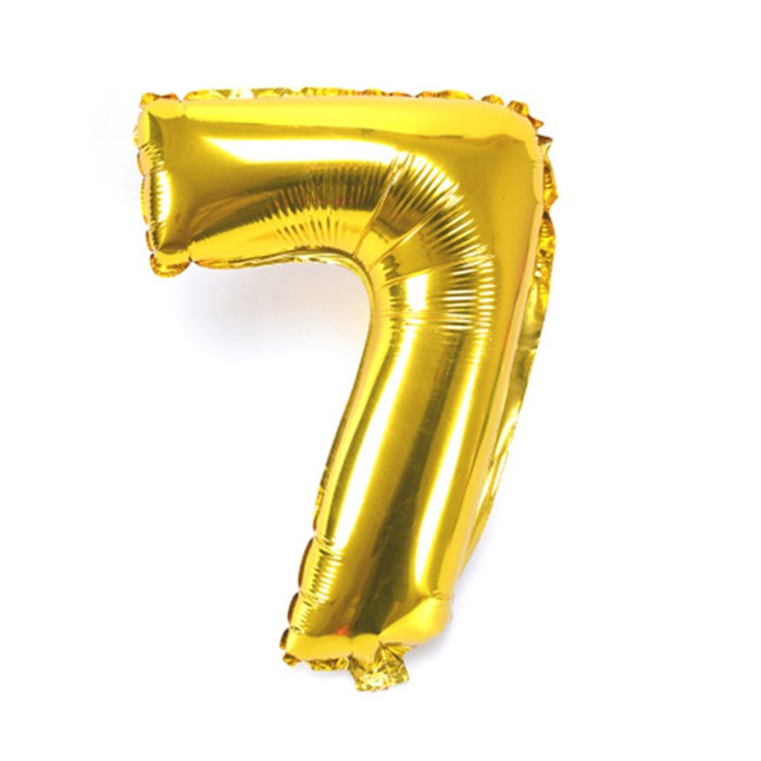 7 Rakam Gold Folyo Balon 1 Metre
