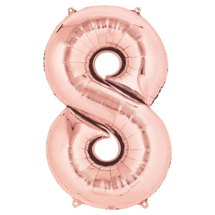 8 Rakam Rose Gold Folyo Balon