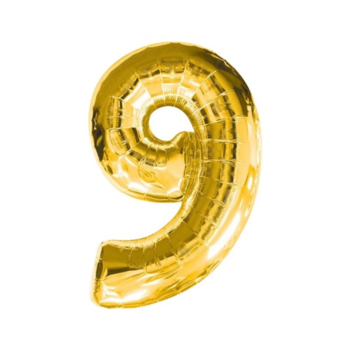 9 Gold Rakam Folyo Balon 1 Metre