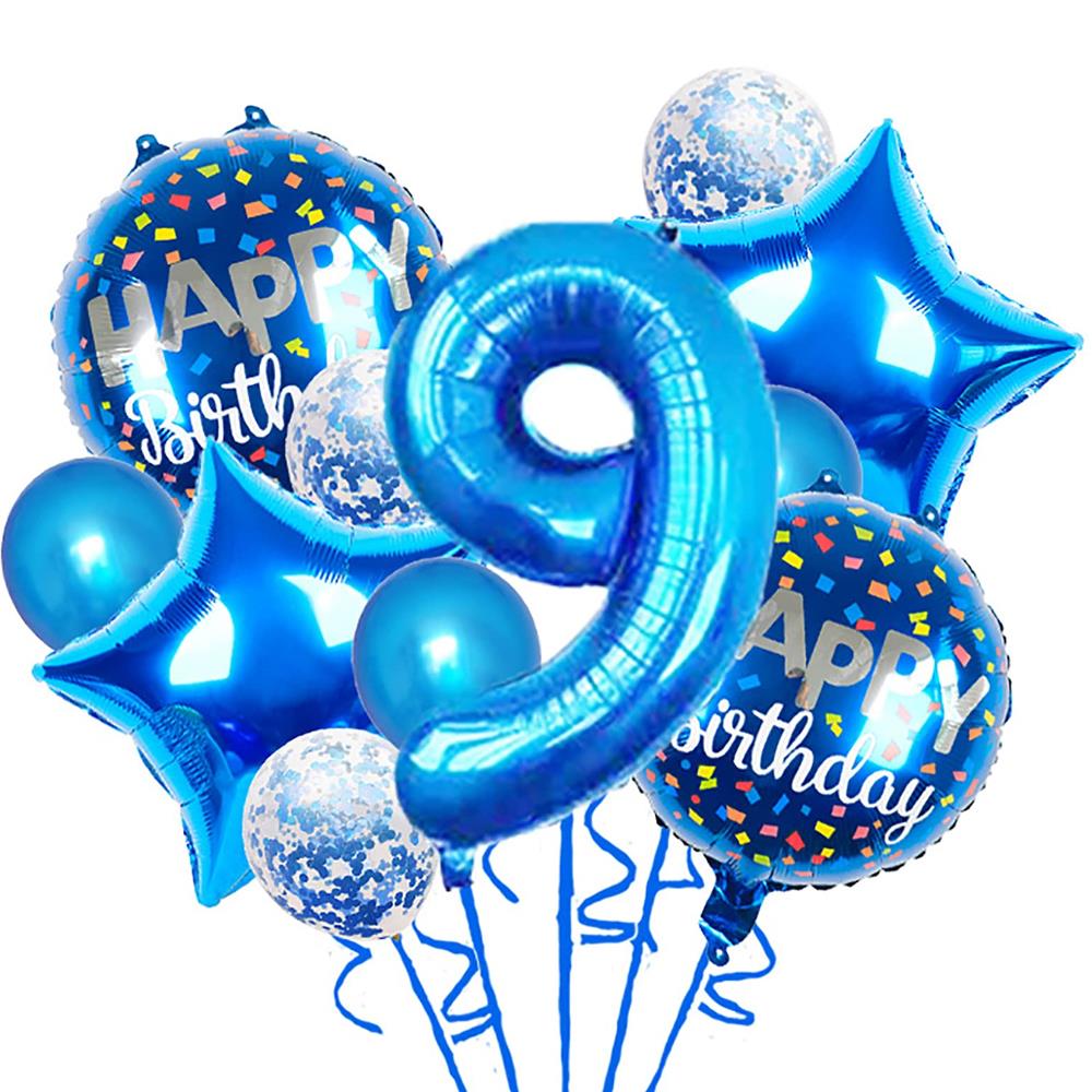 9 Yaş Mavi Balon Seti