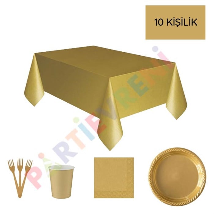 Altın Kullan At Parti Seti - 10 Kişilik