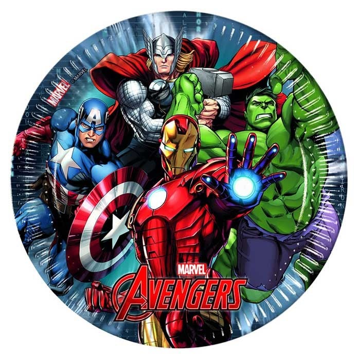Avengers Power Lisanslı Karton Tabak - 8 Adet