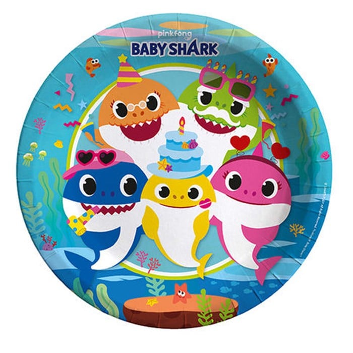 Baby Shark Karton Tabak 8 Adet