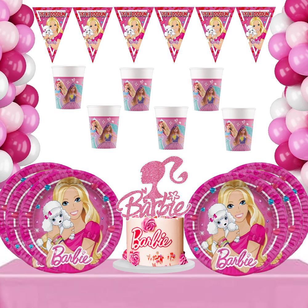Barbie Temalı 16 Kişilik Doğum Günü Seti