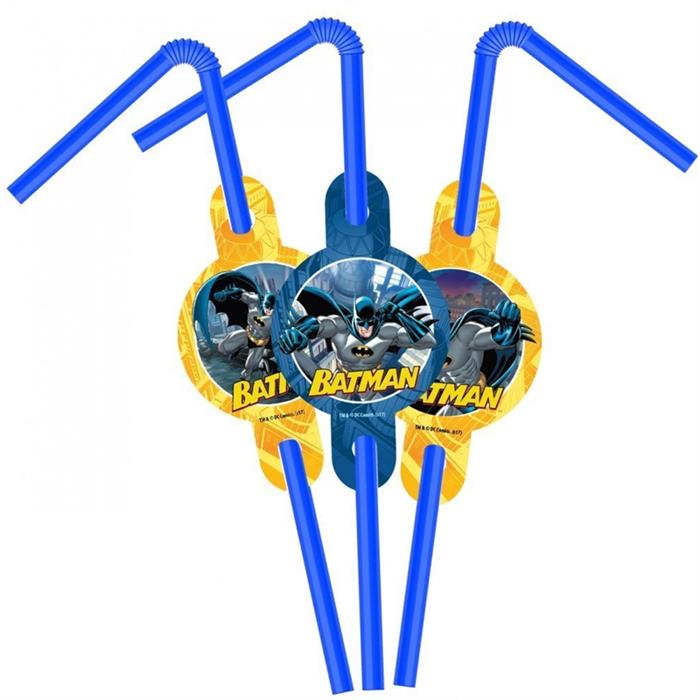 Batman Doğum Günü Temalı Pipet 6 Adet