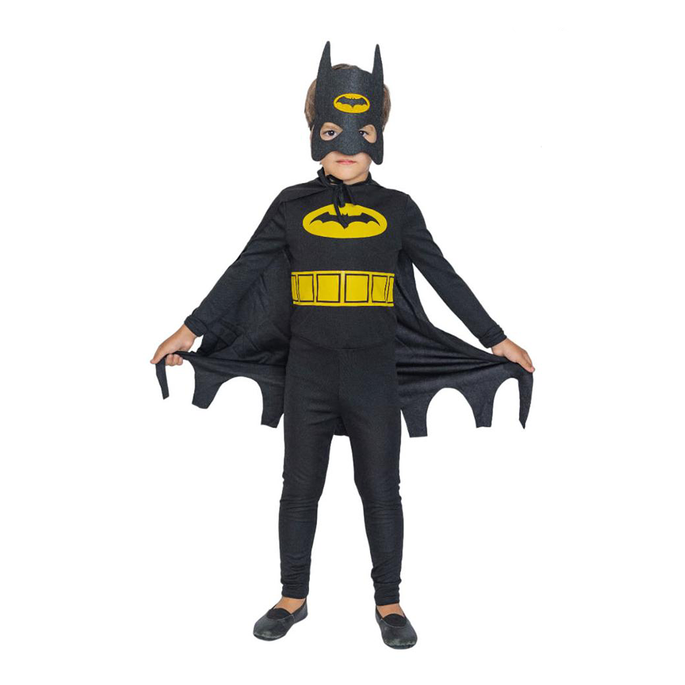 Batman Temalı Pelerinli Maskeli Kostüm