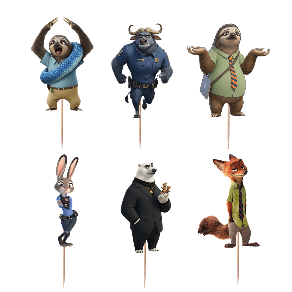 Zootopia Temalı 6lı Kürdan