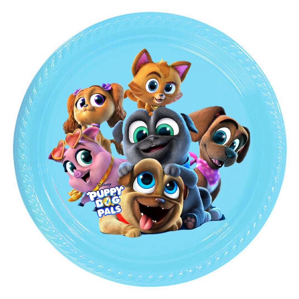 Bingo ve Rolly Konsepti Mavi Tabak 5 Adet