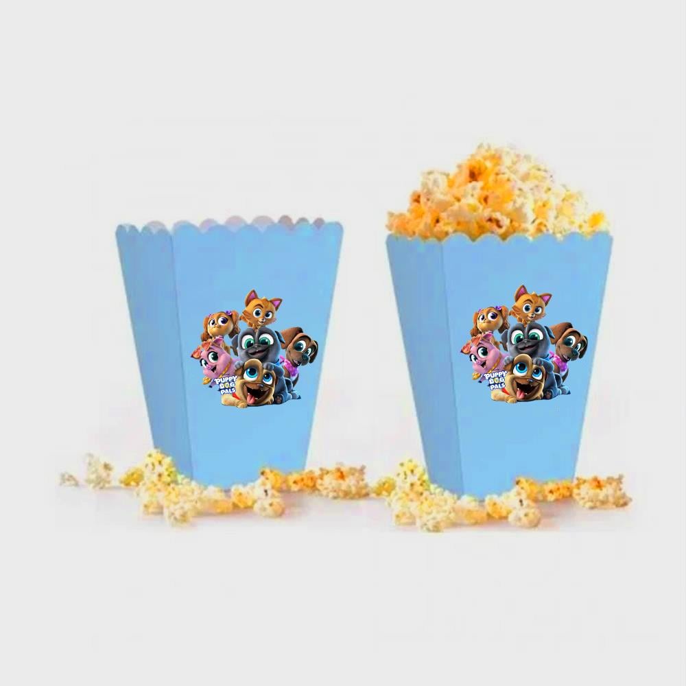Bingo ve Rolly Temalı Popcorn Mısır Kutusu - 5 Adet