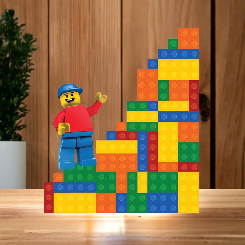 Blocks Temalı Ayaklı Dekor Pano