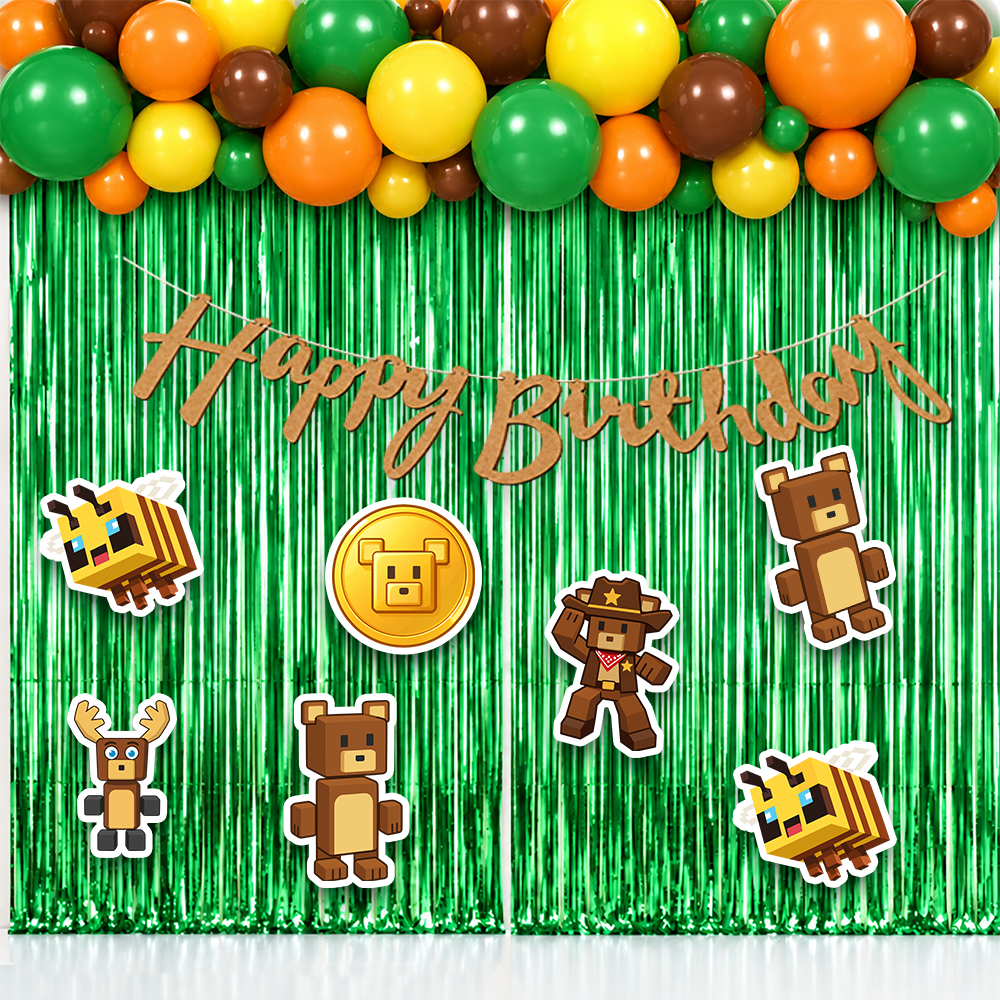 Super Bear Adventure Temalı Arka Fon Süsleme Seti