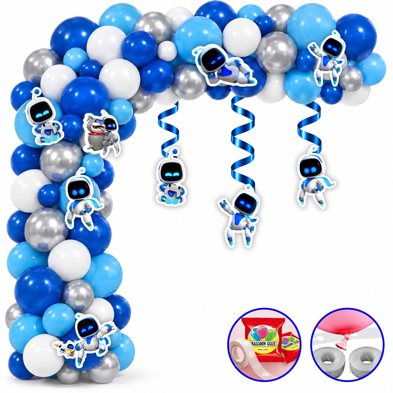 Astrobot Temalı Balon Zincir Seti 3 Mt