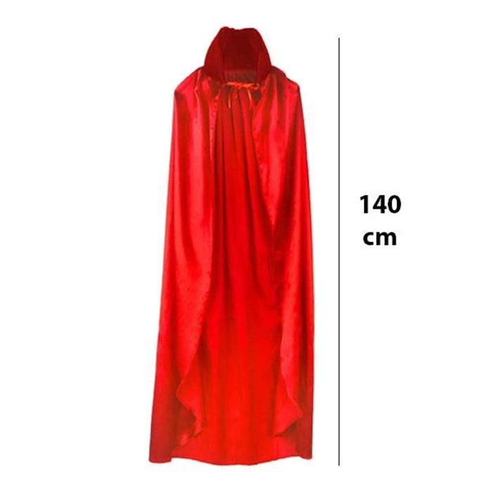 
Cadılar Bayramı Kırmızı Pelerin - Yaka ve Kapüşonlu - 140 cm
