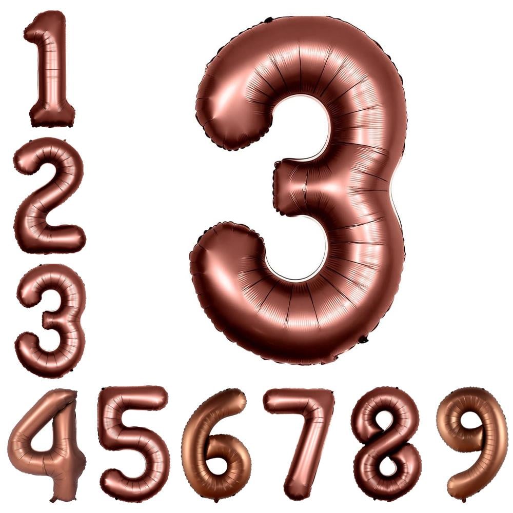 Çikolata Kahve Rakam Folyo Balon