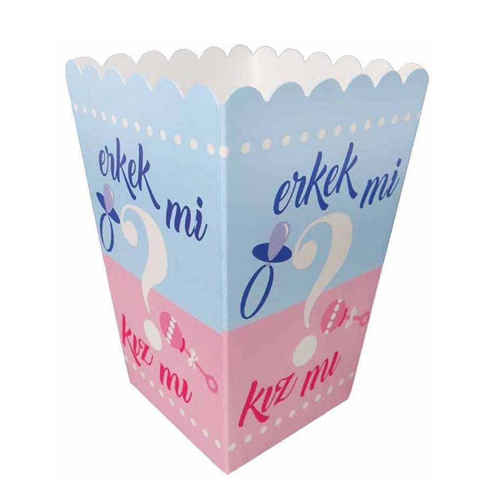 Cinsiyet Temalı Mısır Popcorn Kutusu - 5 Adet