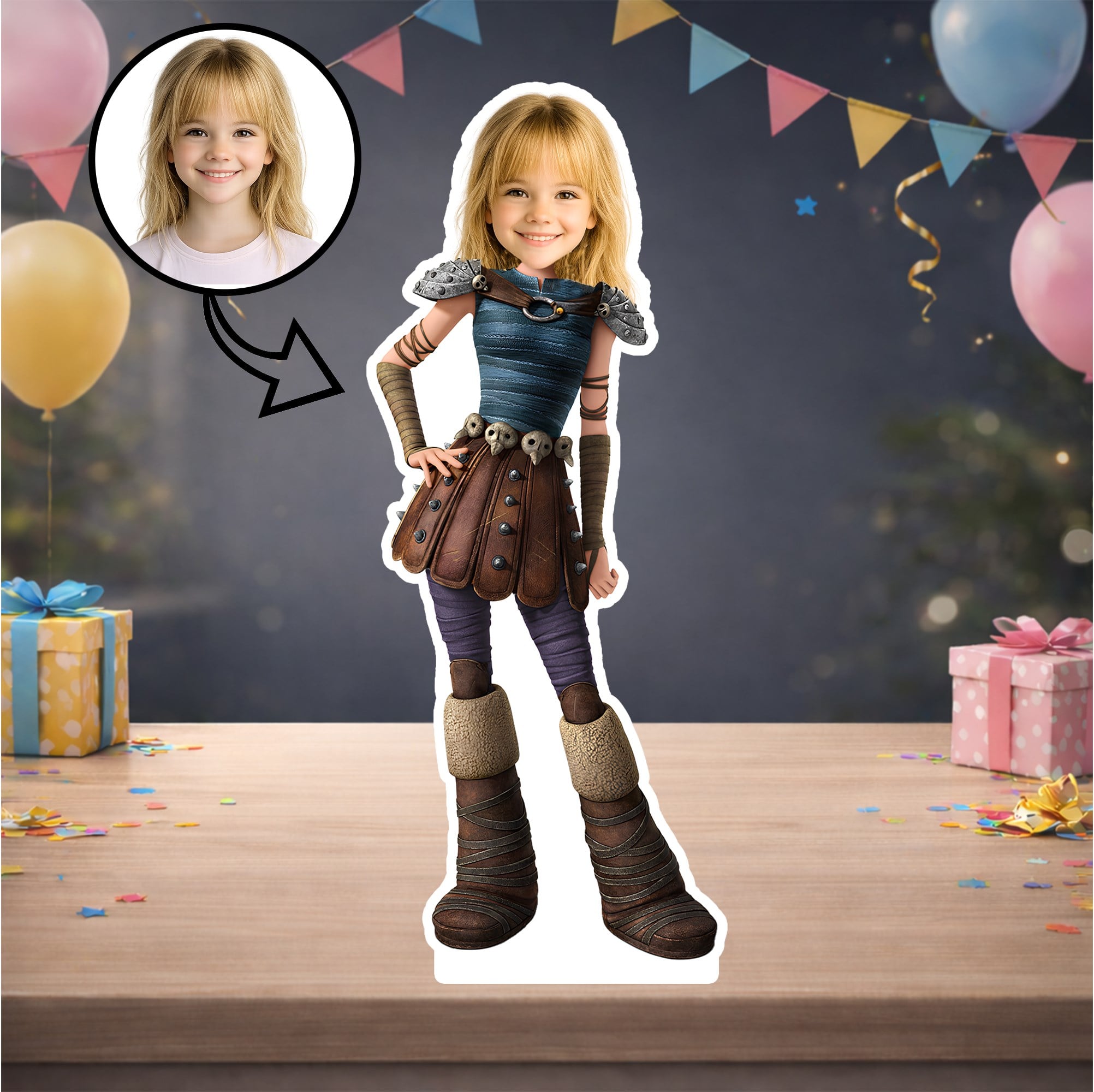 Kişiye Özel How to Train Your Dragon Temalı Masa Panosu Astrid