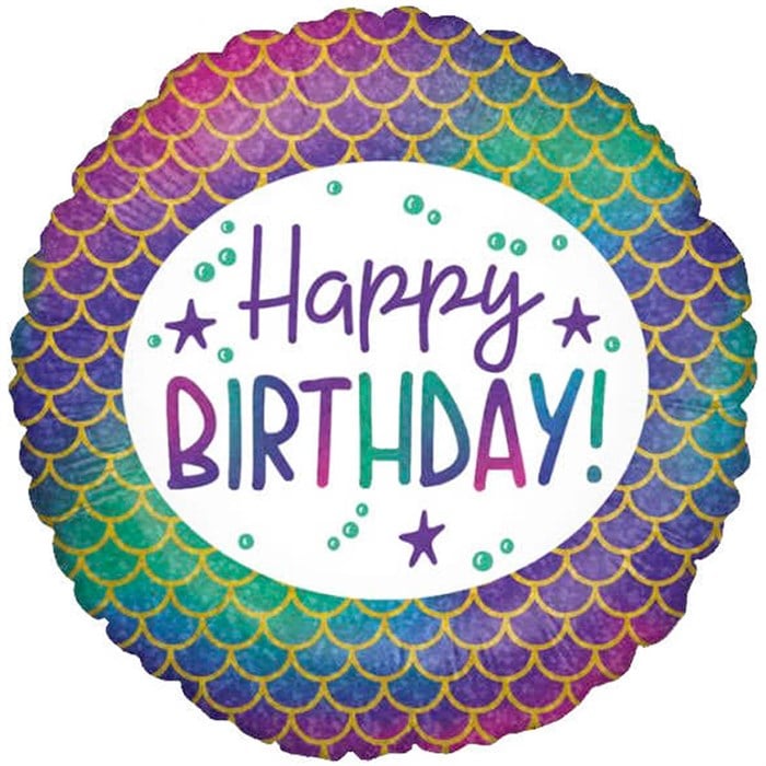 Deniz Kızı Pul Desenli Folyo Balon