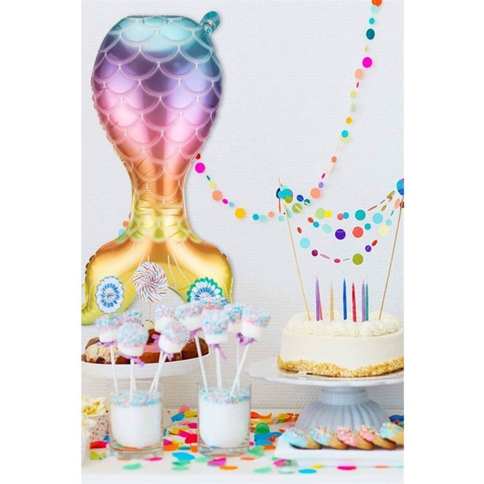 Deniz Kızı Renkli Kuyruk Folyo Balon