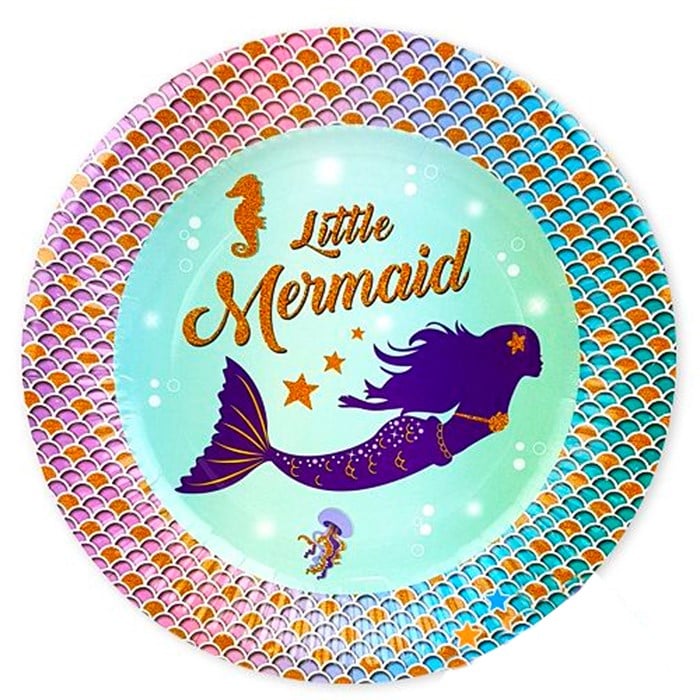 Deniz Kızı Temalı Tabak 8 Adet