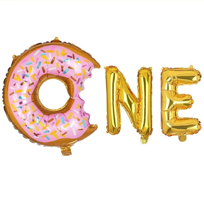 Donut Temalı Gold One Folyo Balon Seti 