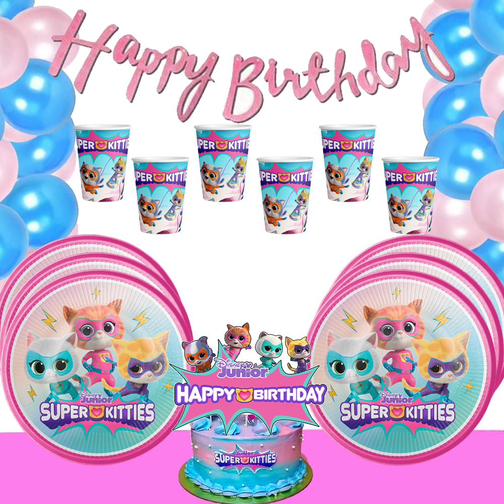 Super Kitties Temalı 8 Kişilik Doğum Günü Set