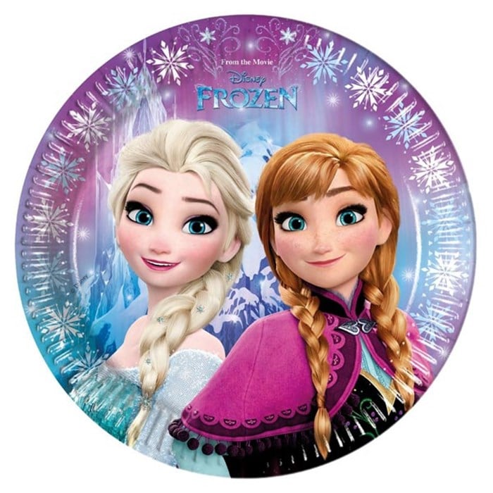 Frozen Doğum Günü Elsalı Karton Tabak 8 Adet