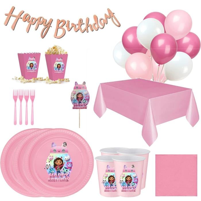Gabby's Dallhouse Doğum Günü Seti 5 Kişilik