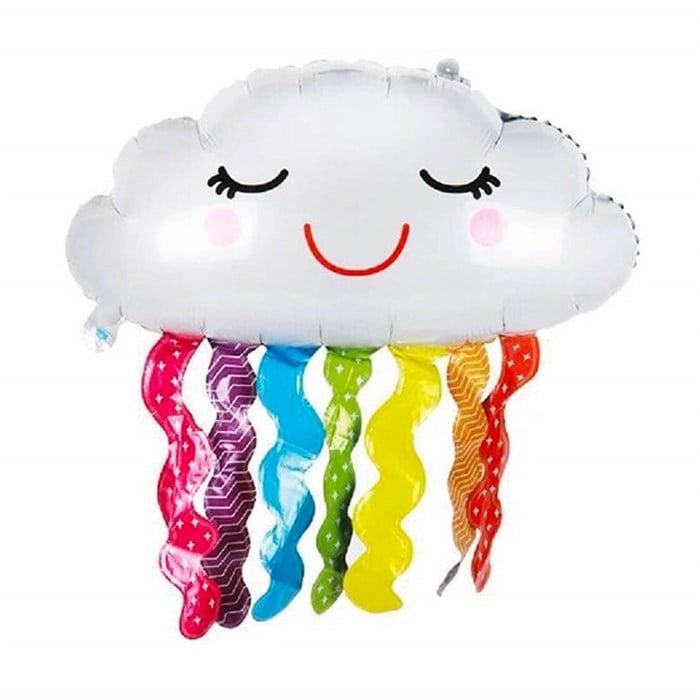 Gökkuşağı Püsküllü Folyo Balon 75 cm