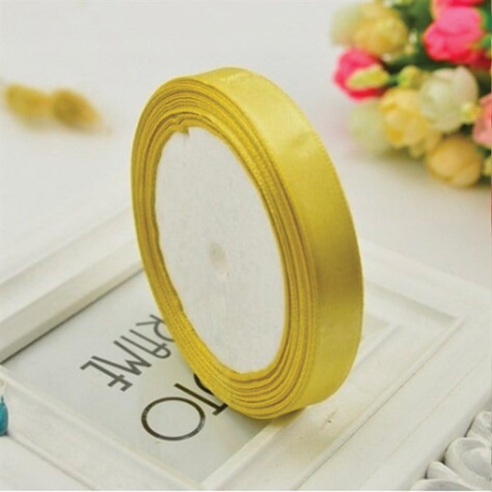 Gold Saten Kurdele 10 metre