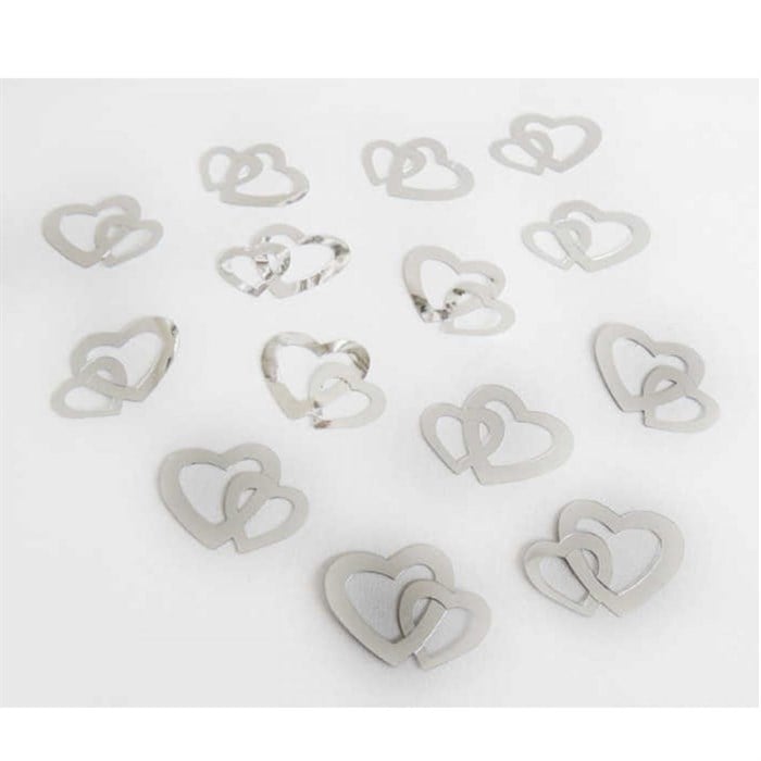 Gümüş Kalp Masa Konfetisi 50 gr