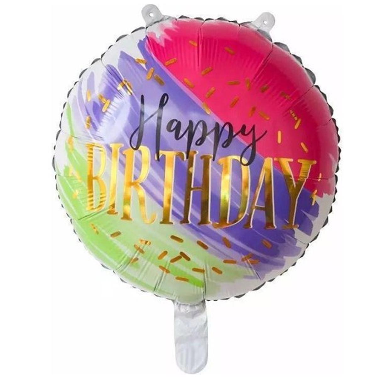 Happy Birthday Renkli Folyo Balon