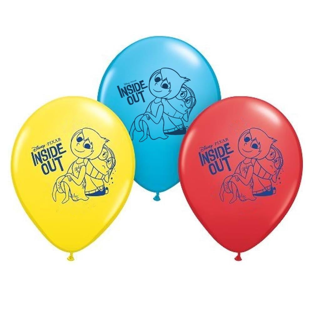 Inside Out Ters Yüz Baskılı Lateks Balon 5'li