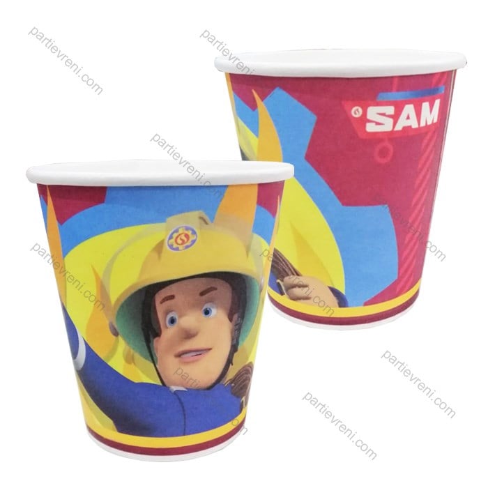 İtfaiyeci Sam Karton Bardak 8'li