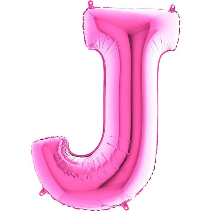 J Harfi Fuşya Folyo Balon 1 Metre