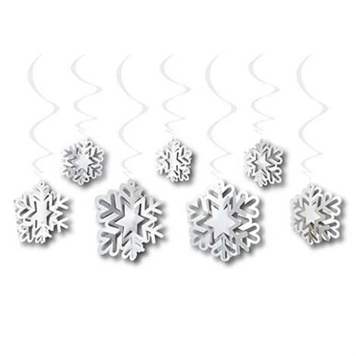 Kar Tanesi 3D Beyaz Sedefli Tavan Süs 10'lu