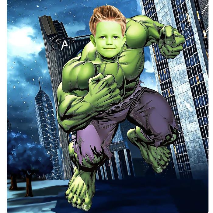 Kişiye Özel Hulk Portre Afişi - 4 Boyut