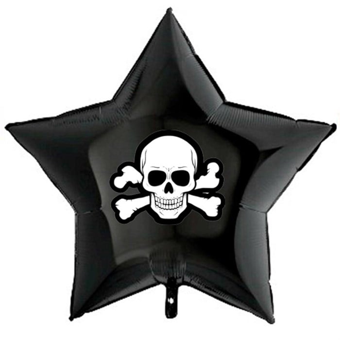 Korsan Stickerlı Yıldız Folyo Balon