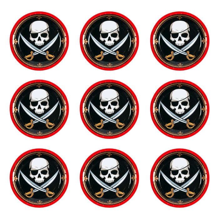 Korsan Temalı Sticker 10 Adet - 5 cm