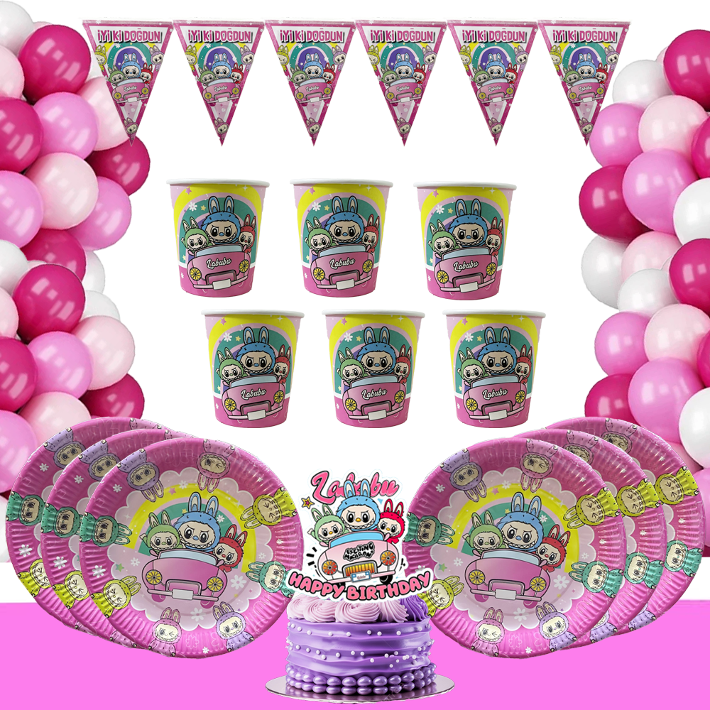 Labubu Temalı 16 Kişilik Parti Seti